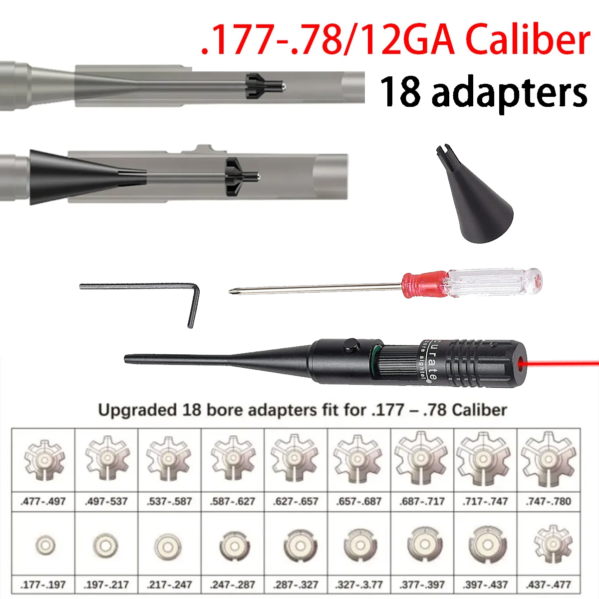 Laser Boresighter Kit - Yeşil Kırmızı Lazer Çap Görüş Kiti