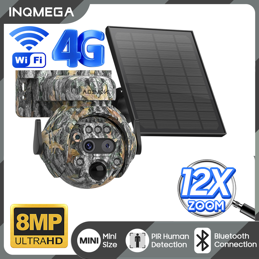 Outdoor Hunting Camera Wifi - INQMEGA 12X ZOOM 4K 8MP Güneş
