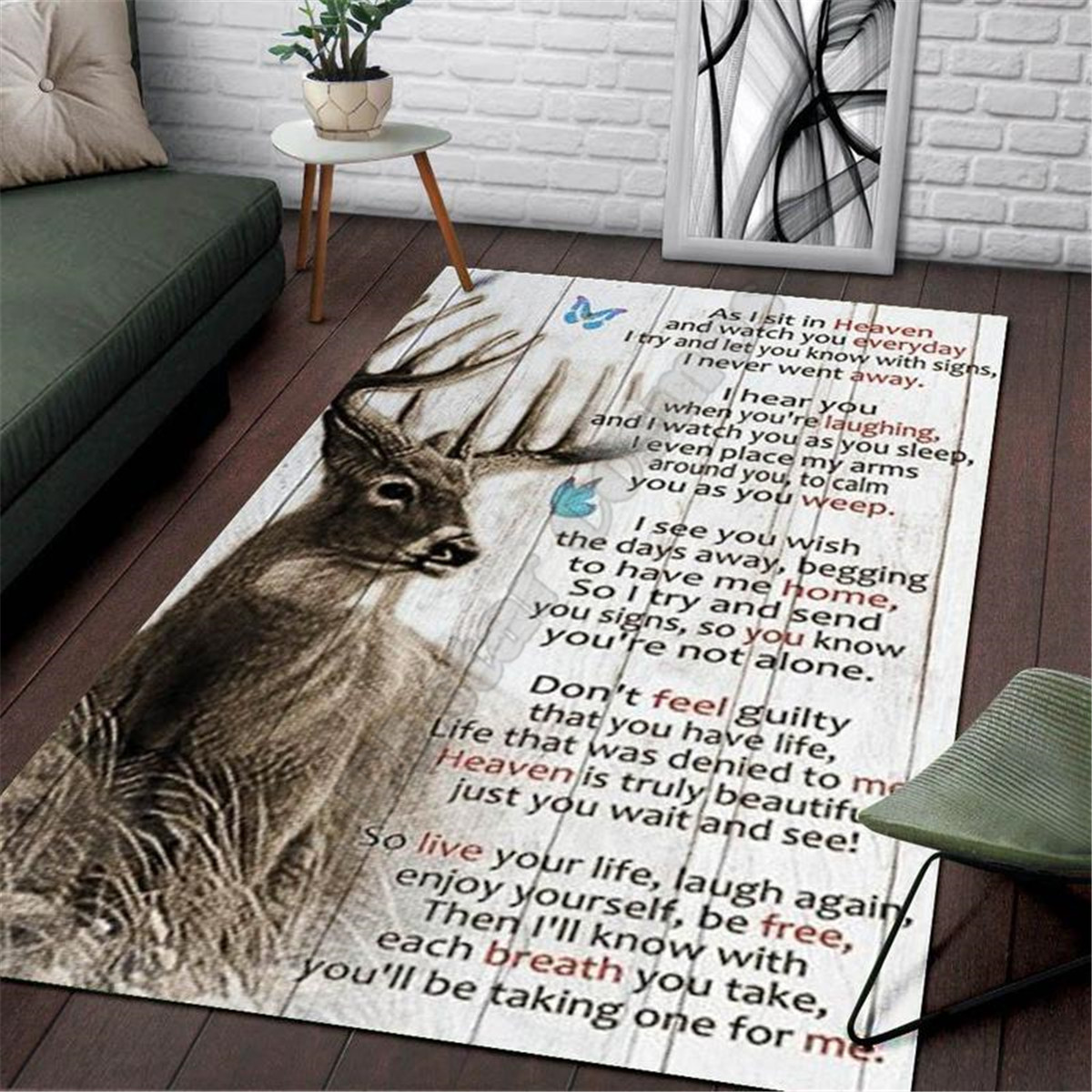 Hunting Outdoor Mat - Geyik Avı Alanı Halısı 3d baskılı