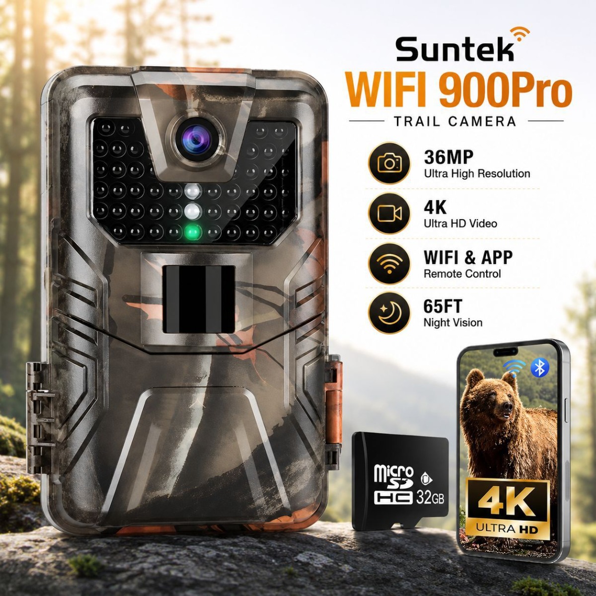Outdoor Hunting Camera Wifi - 4K Dış Mekan Wifi Av Kamerası