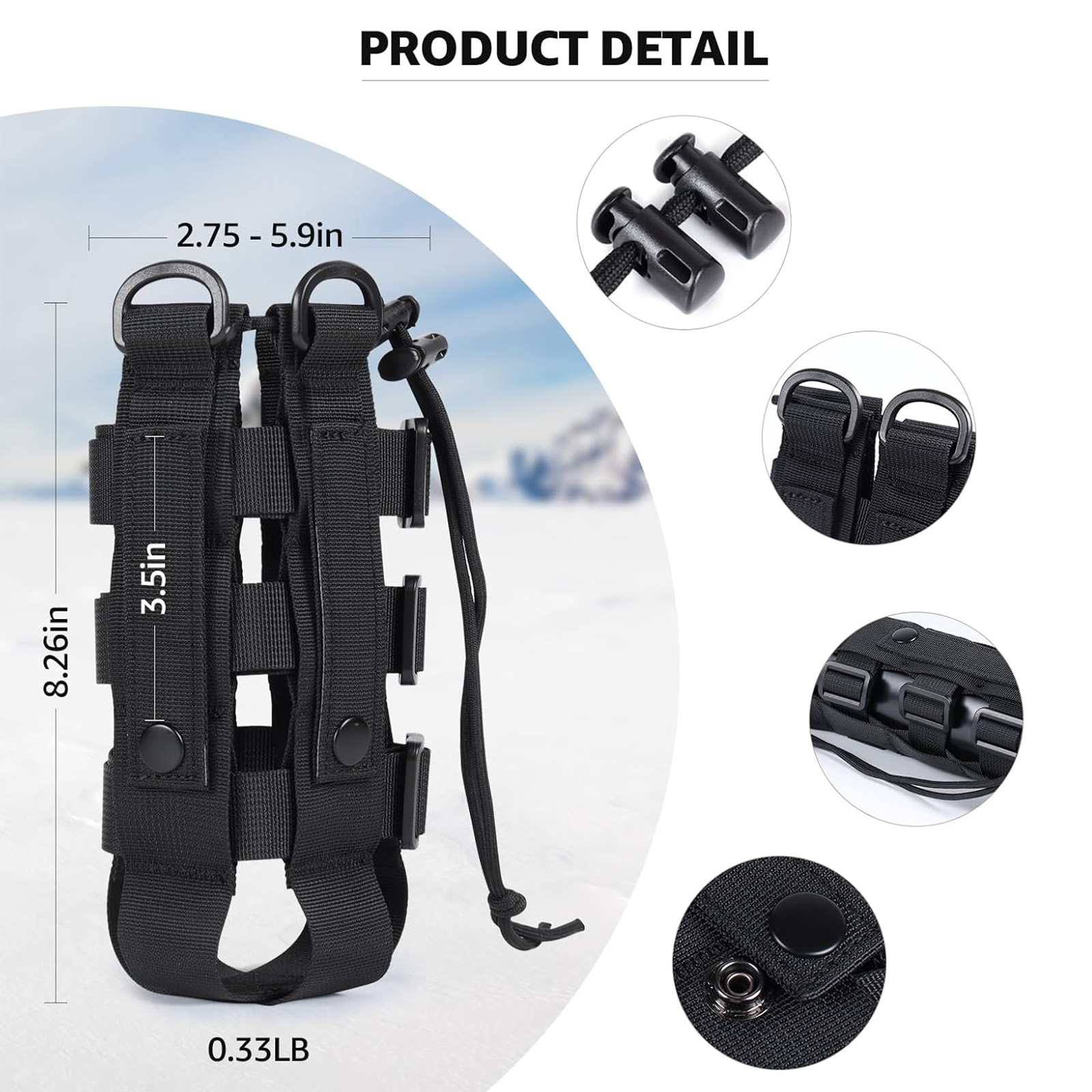 Sırt çantası için Molle su şiş - Outdoor Hunting Backpack incelemesi ve fiyatı