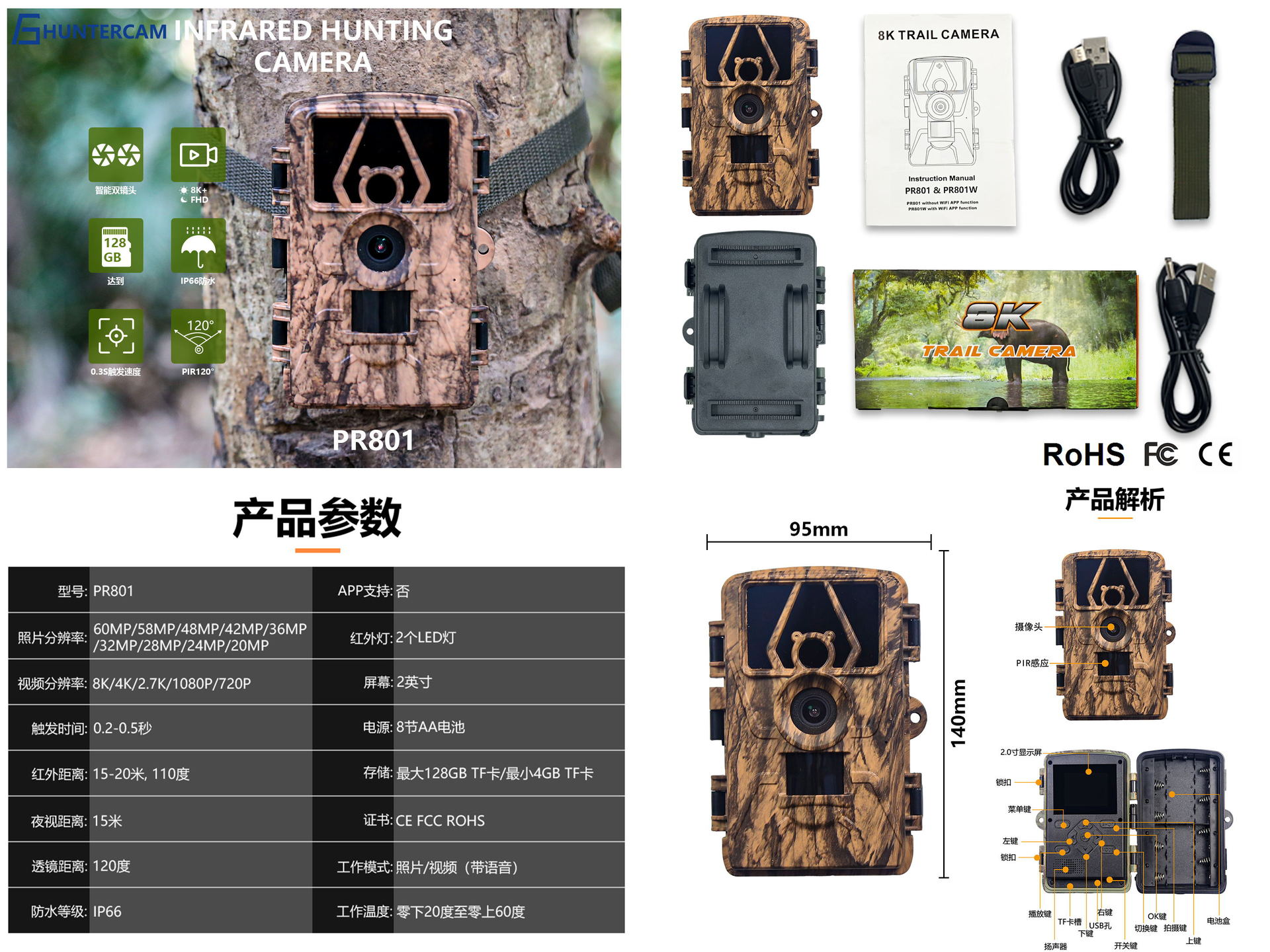 PR801W Ultra Net 8K Video 60MP - Outdoor Hunting Video Camera incelemesi ve fiyatı